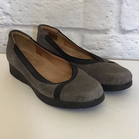 Clarks 10 Artisan Suede Women's Gray Suede Slip-On Comfort Shoes - Picture 2 of 11
